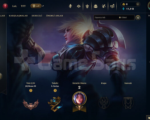 EUW Bronz 3 | 1 Kostüm - 11K Mö | LoL Hesap