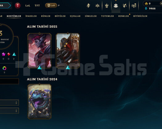 TR Esnek Gold 1 | 3 Kostüm - 25 Hero | LoL Hesap