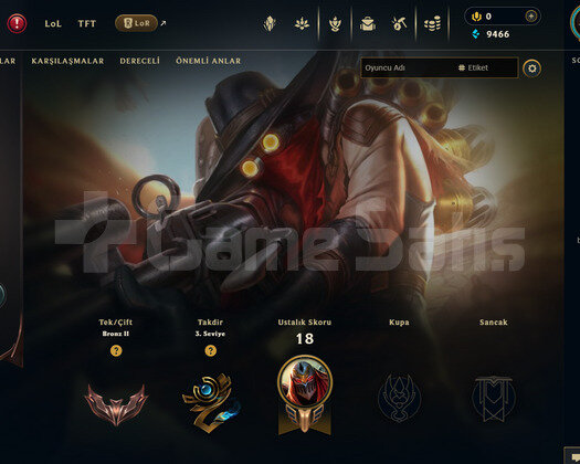 TR Esnek Gold 1 | 3 Kostüm - 25 Hero | LoL Hesap