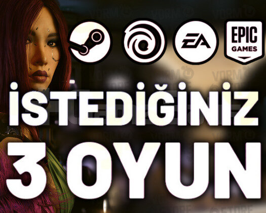 İstediğiniz 3 Oyun +Garanti