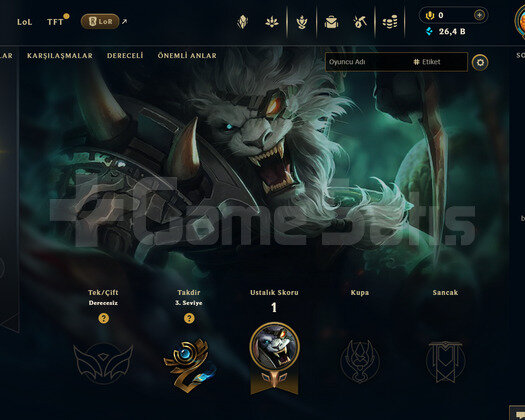 EUW Unranked | 23 Hero - 26K Mö | LoL Hesap