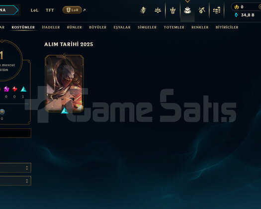 EUW Unranked | 1 Kostüm - 34K Mö | Dereceli Hazır