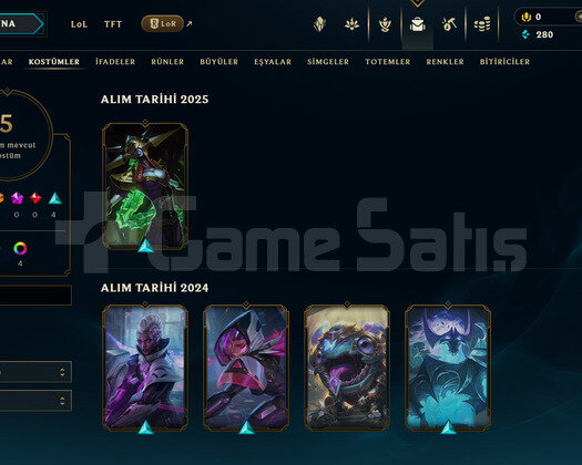 TR Unranked | 5 Kostüm - 45 Hero | LoL Hesap
