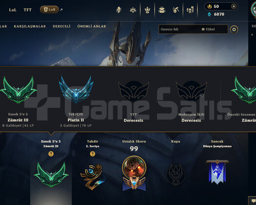 EUW  PLAT 2 76LP SUP ACC  3 WİN 3 LOSE DİA 2 PEAK