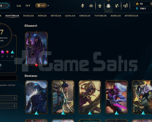 TR Demir 4 | 17 Kostüm - 48 Hero | LoL Hesap