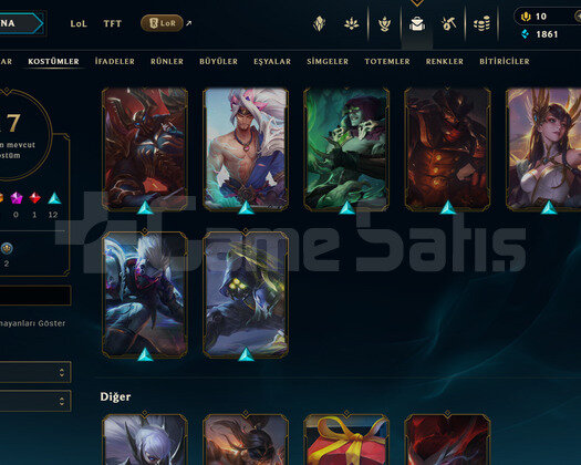 TR Demir 4 | 17 Kostüm - 48 Hero | LoL Hesap