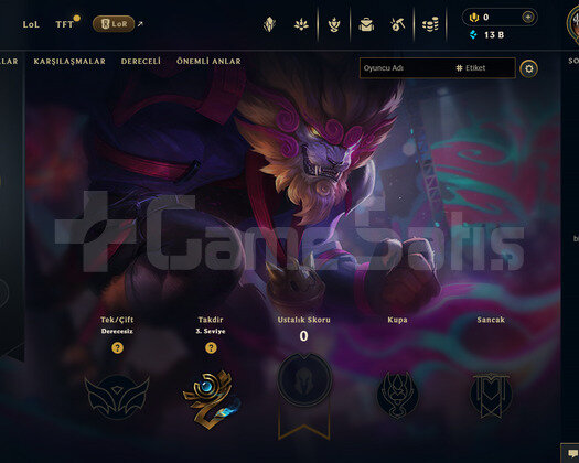 TR Unranked | 1 Kostüm - 13 Hero | LoL