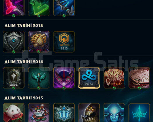 TR 2013 KURULUM 19 SKIN 61 HERO UNRANKED HESAP