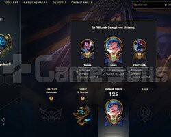 TR 2013 KURULUM 19 SKIN 61 HERO UNRANKED HESAP