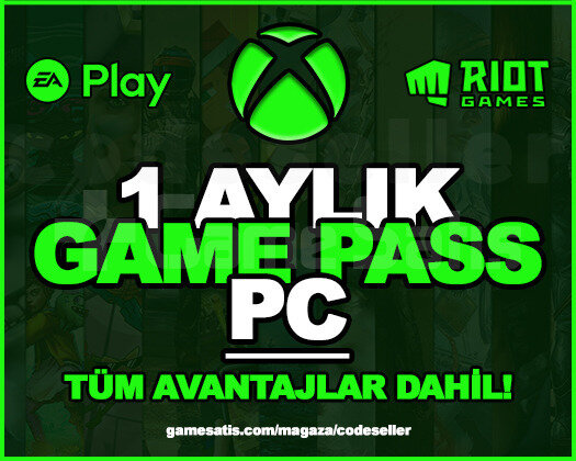 GAME PASS PC + EA PLAY + RIOT GAMES / 1 AYLIK