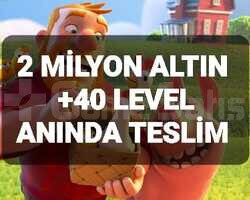 2 MİLYON ALTIN +40 LEVEL ANINDA TESLİM