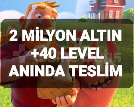 2 MİLYON ALTIN +40 LEVEL ANINDA TESLİM