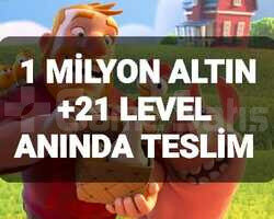 1 MİLYON ALTIN +21 LEVEL ANINDA TESLİM