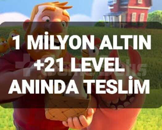1 MİLYON ALTIN +21 LEVEL ANINDA TESLİM