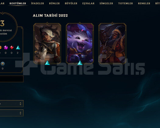 TR Unranked | 3 Kostüm - 20 Hero | LoL Hesap
