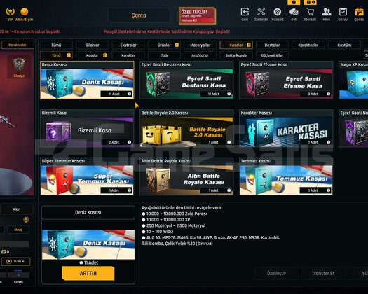 43 LVL 16K ZA 149K ZP 68K Materyalli Fırsat Hesap