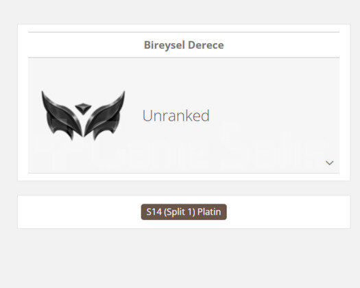 GEÇEN SEZON PLAT / DERECELİ HAZIR / EUW