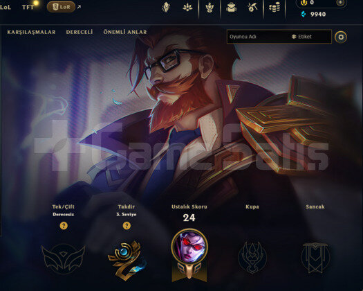 GEÇEN SEZON PLAT / DERECELİ HAZIR / EUW