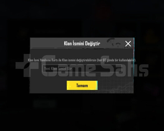 İsim değişimi acik Anında Teslimat