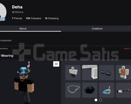 Roblox Korblox ve Stirchface gibi itemlı hesap