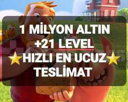 1 MİLYON ALTIN +21 LEVEL ANINDA TESLİM