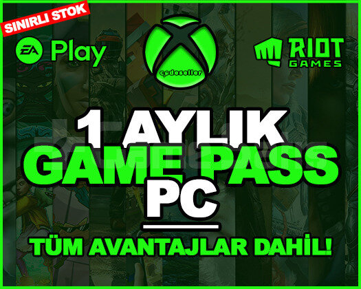 GAME PASS PC + EA PLAY + RIOT GAMES / 1 AYLIK