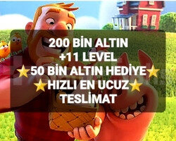 200 BİN ALTIN +11 LEVEL 50 BİN ALTIN HEDİYE