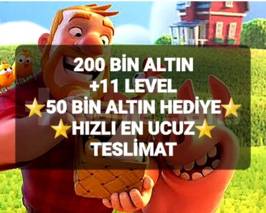 200 BİN ALTIN +11 LEVEL 50 BİN ALTIN HEDİYE