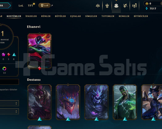TR Plat 4 | 11 Kostüm - 54 Hero | LoL Hesap