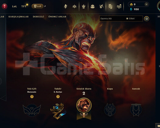 EUW Unranked | 44 Hero - 3 İade Hakkı | LoL Hesap