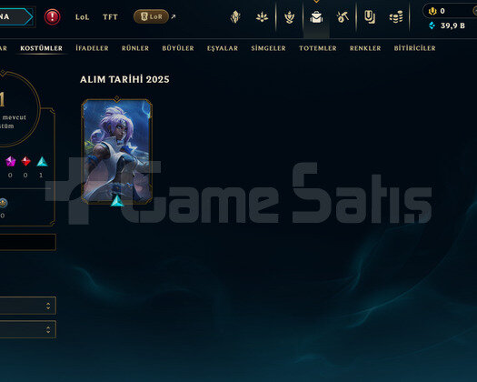 EUW Unranked | 1 Kostüm - 39K Mö | LoL Hesap