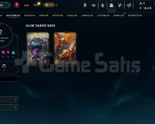 EUW Unranked | 2 Kostüm - 18K Mö | Dereceli Hazır