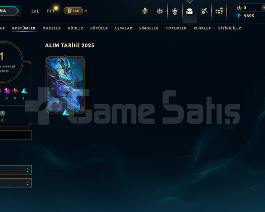 EUW Unranked | 1 Kostüm - 9K Mö | LoL Hesap