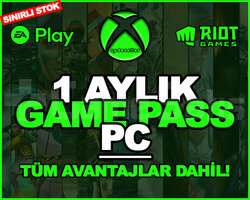 GAME PASS PC + EA PLAY + RIOT GAMES / 1 AYLIK