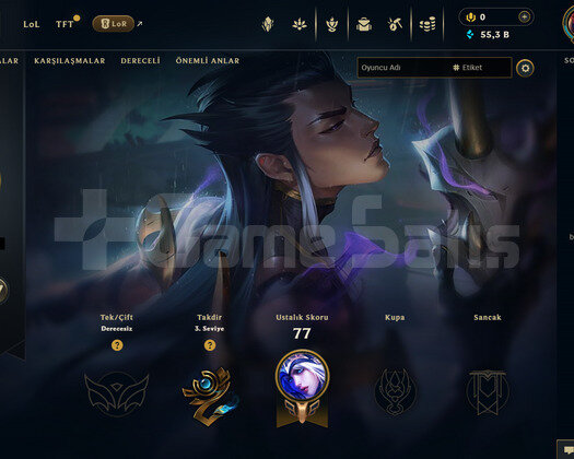 TR Unranked | 1 Kostüm - 55,3K MÖ | LoL