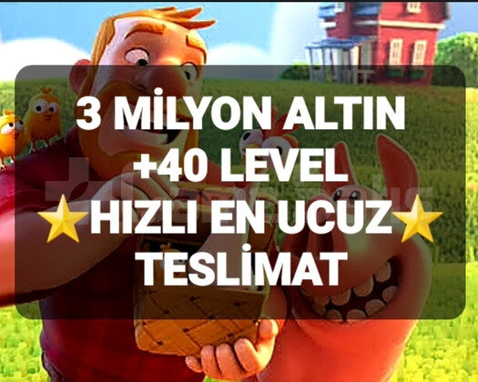 3 MİLYON ALTIN +40 LEVEL