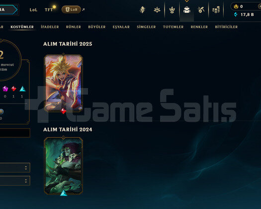 EUW Unranked | 2 Kostüm - 17K Mö | Dereceli Hazır