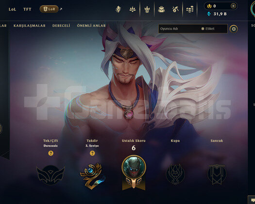 EUW Unranked | 1 Kostüm - 31K Mö | Dereceli Hazır