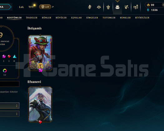 TR Gold 4 | 9 Kostüm - 41 Hero | LoL Hesap