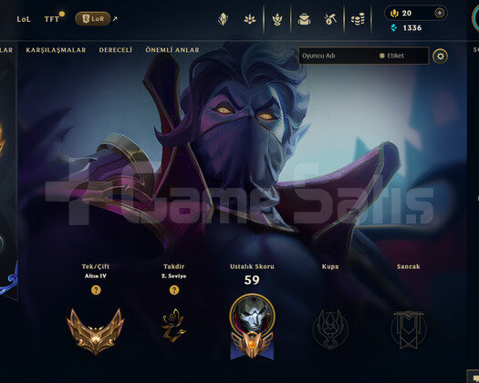 TR Gold 4 | 9 Kostüm - 41 Hero | LoL Hesap