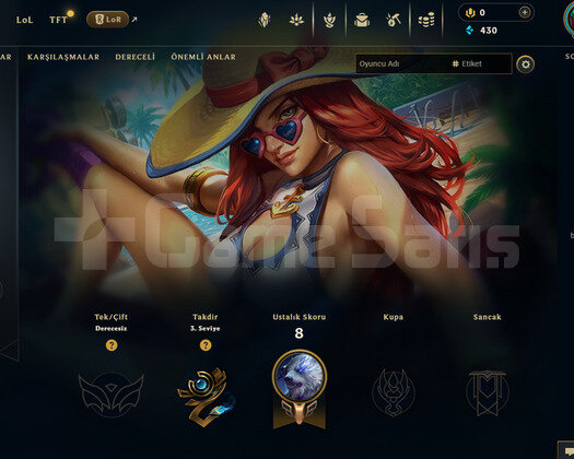 EUW Unranked | 1 Kostüm - 31 Hero | LoL Hesap
