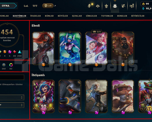 462 LEVEL / 454 SKIN / FULL HERO / +MAIL / KAÇMAZ
