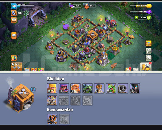 |TH 12| 3800 TAŞ + 158 SEVİYE + 7 SEVİYE KLAN +MAX