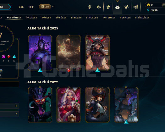 TR Unranked | 7 Kostüm - 26 Hero | LoL Hesap