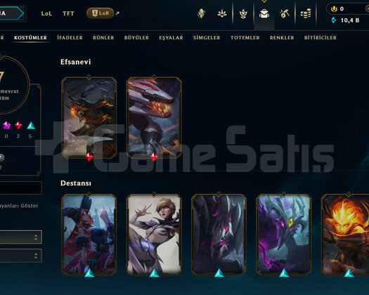 TR Demir 1 | 7 Kostüm - 31 Hero | LoL Hesap