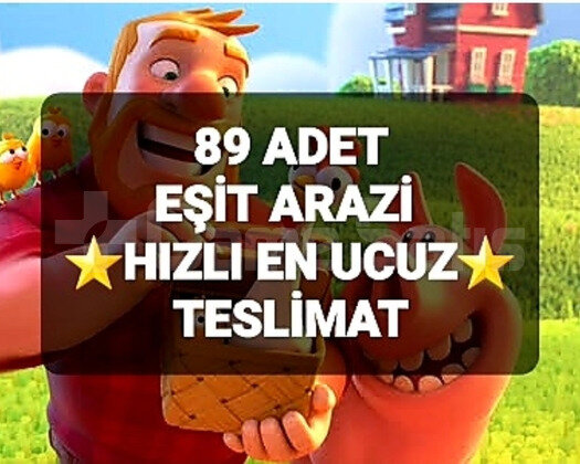 89 ADET EŞİT ARAZİ