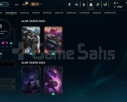 TR Gold 2 | 4 Kostüm - 31 Hero | LoL Hesap