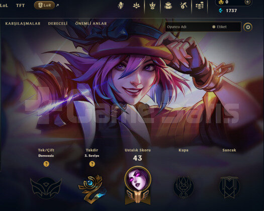 GEÇEN SEZON PLAT / DERECELİ HAZIR / EUW