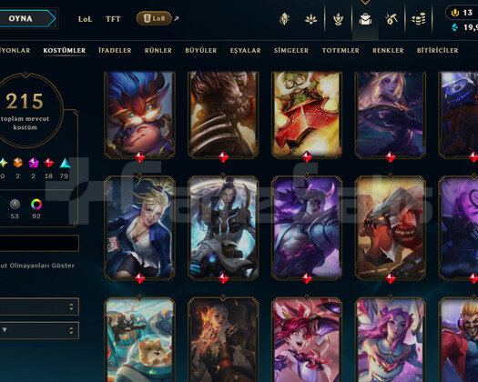 328 LEVEL / 215 SKIN / FULL HERO / +MAIL / KAÇMAZ