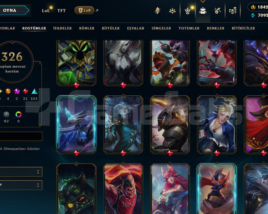 EUW / 326 SKIN / 1842 RP / ALMAK İÇİN SON FIRSAT!!